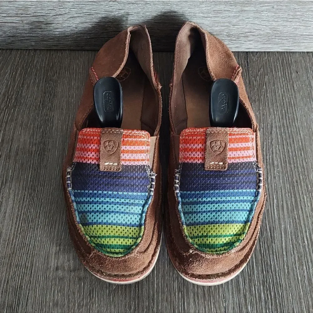 Ariat Cruiser Palm Brown Serape Mesh Slip On Shoes  Size 8B
